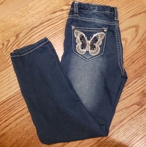 Blue skinny jeans